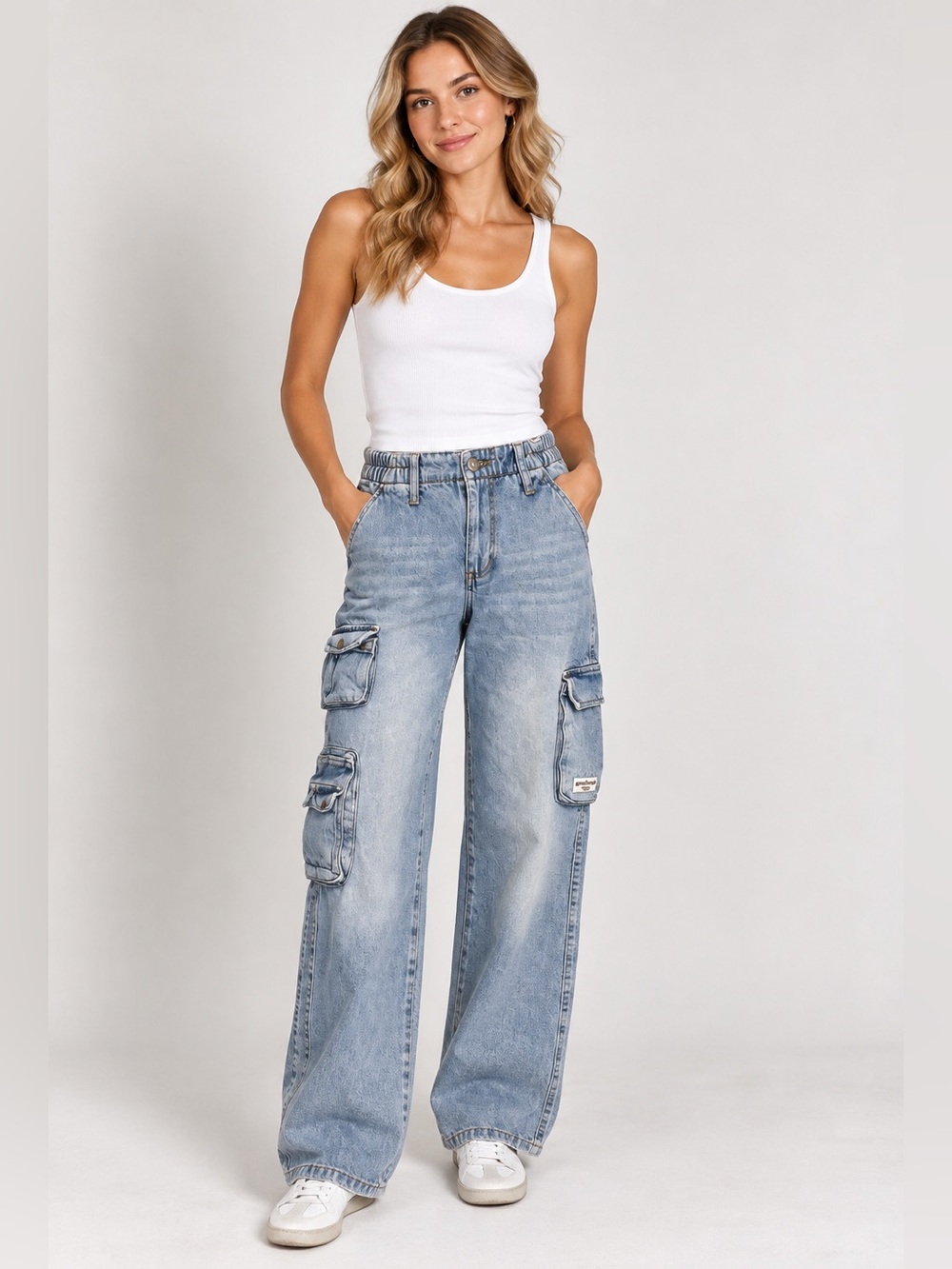 BDG sz 26x32 cargo elastic waist jeans